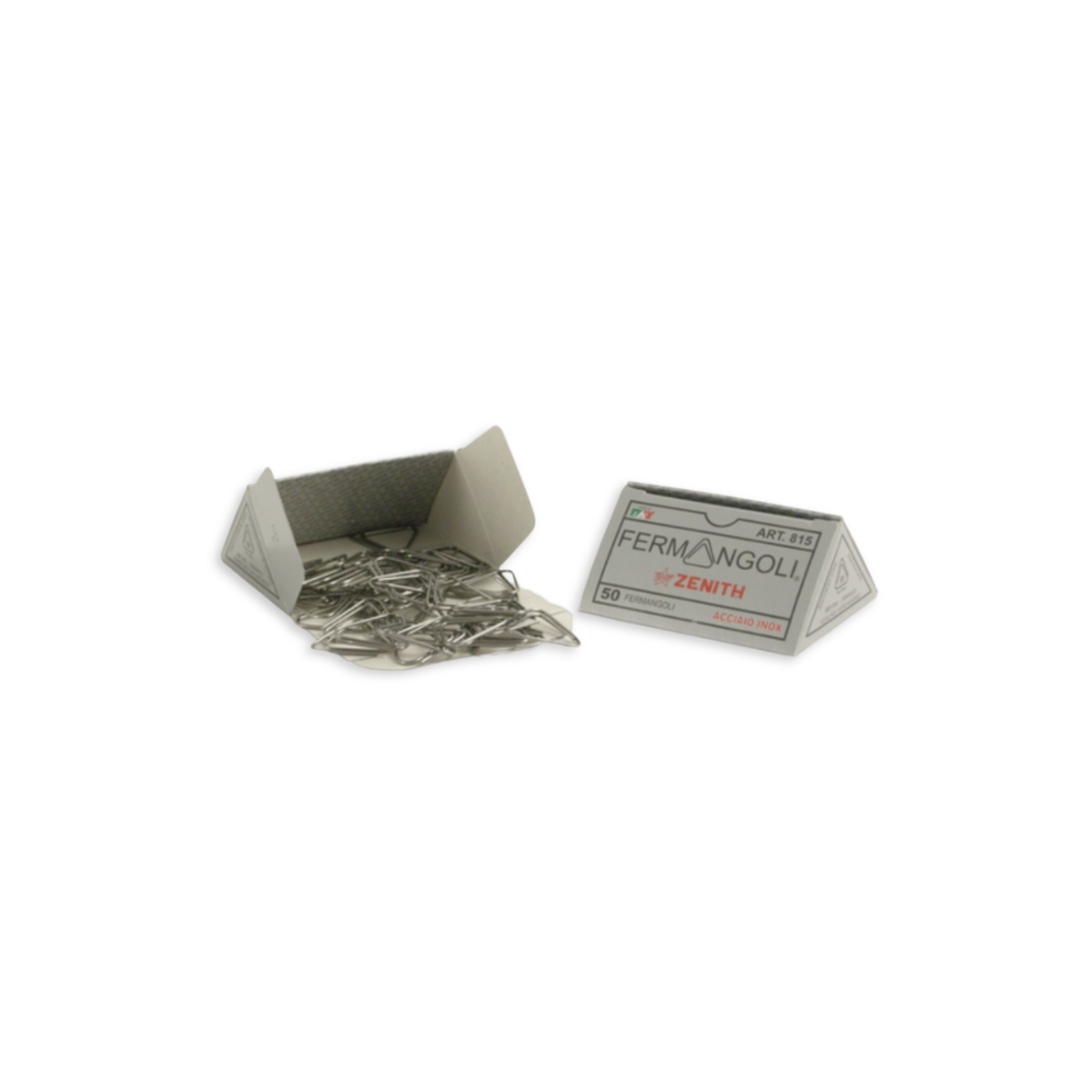 Balma papirklips i stål Zenith 815 50 stk. papirklip i en æske