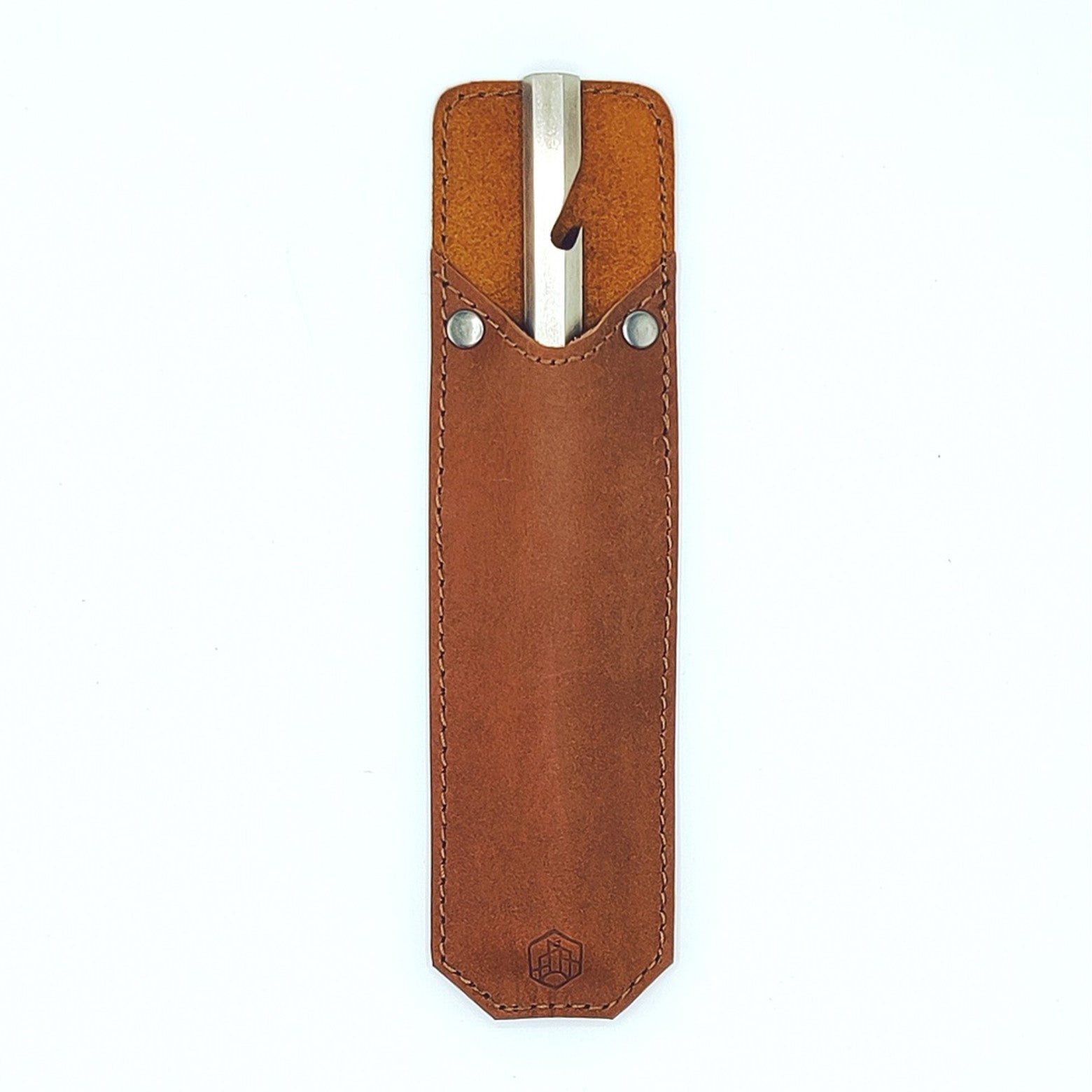 Bottle opener with leather case