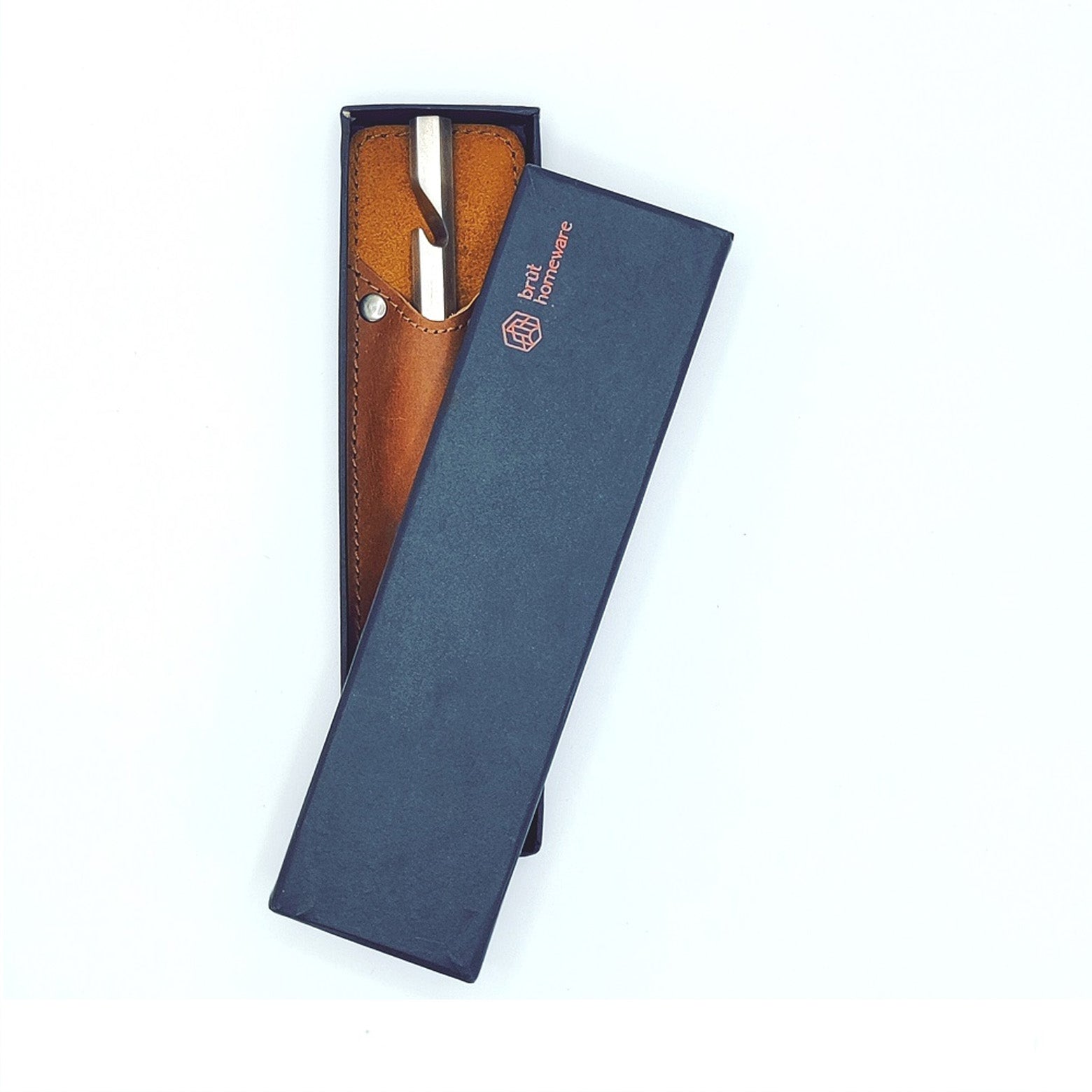 Bottle opener with leather case