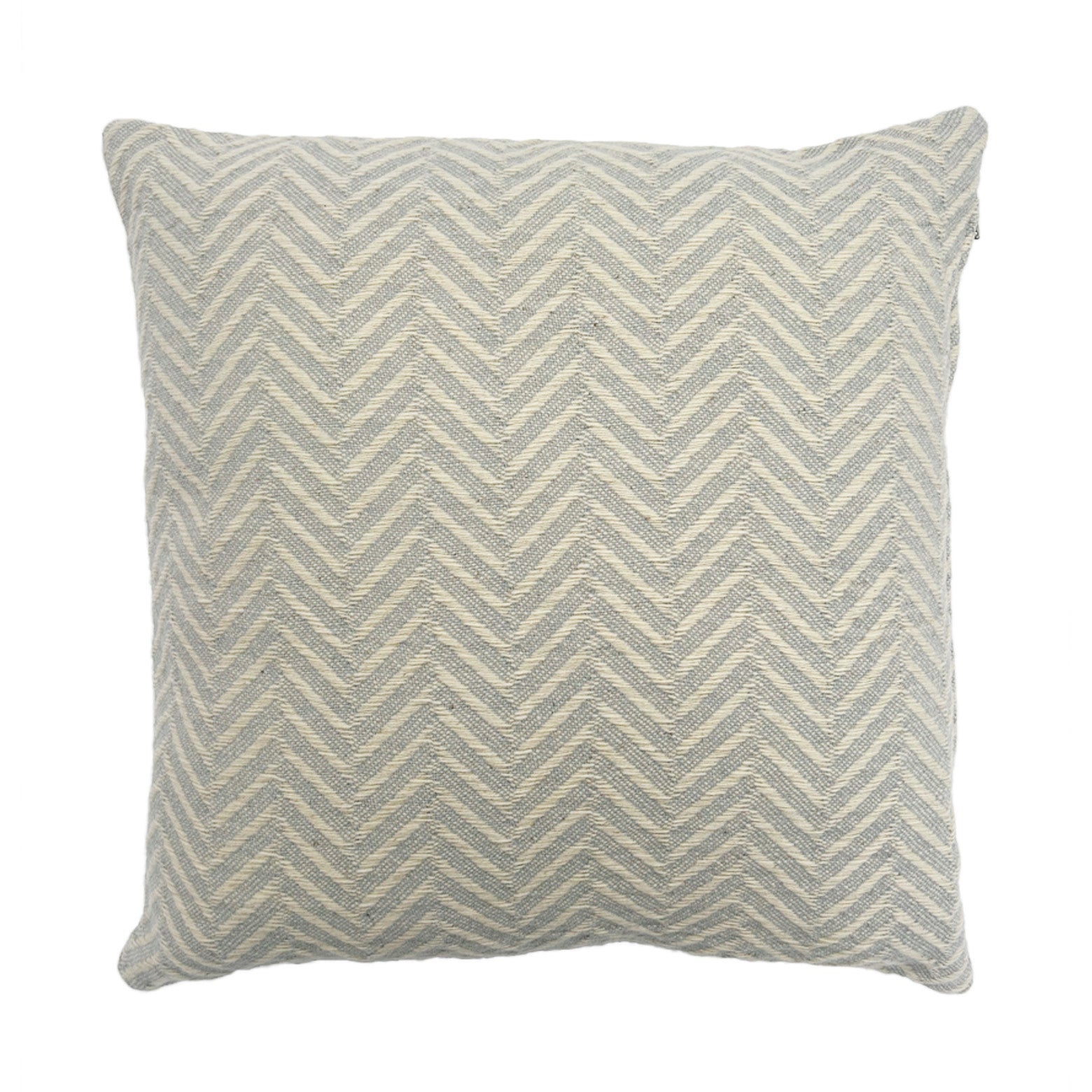 Visual cushion in merino wool with a herringbone pattern