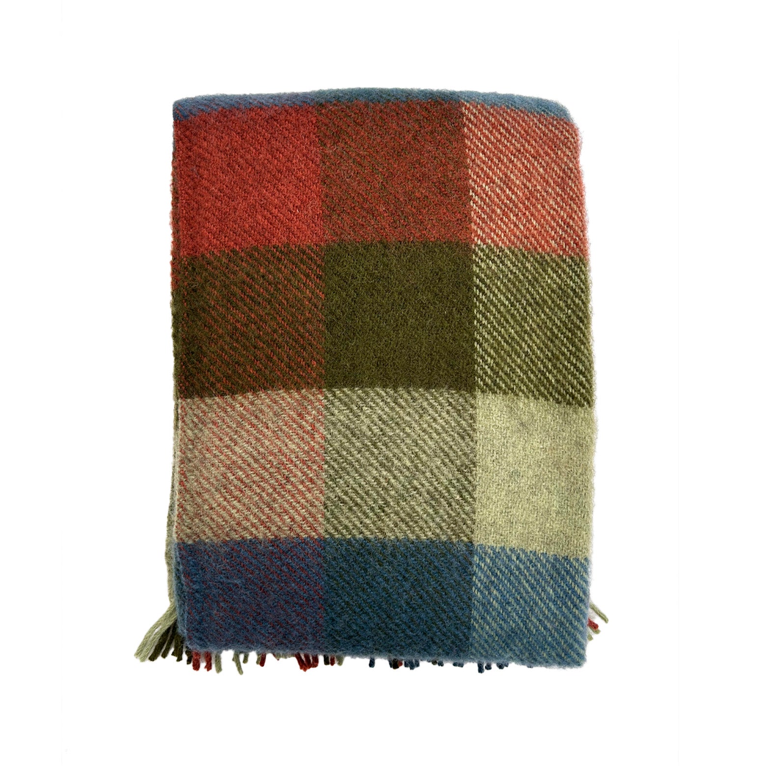Wool plaid – Gotland Stripe – petrol