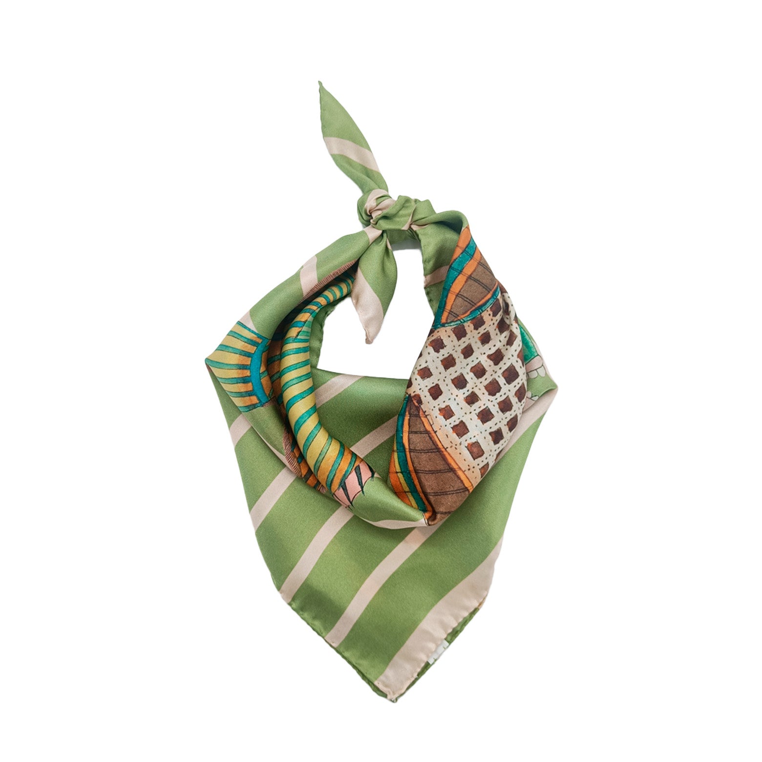 Silketørklæde med fisk