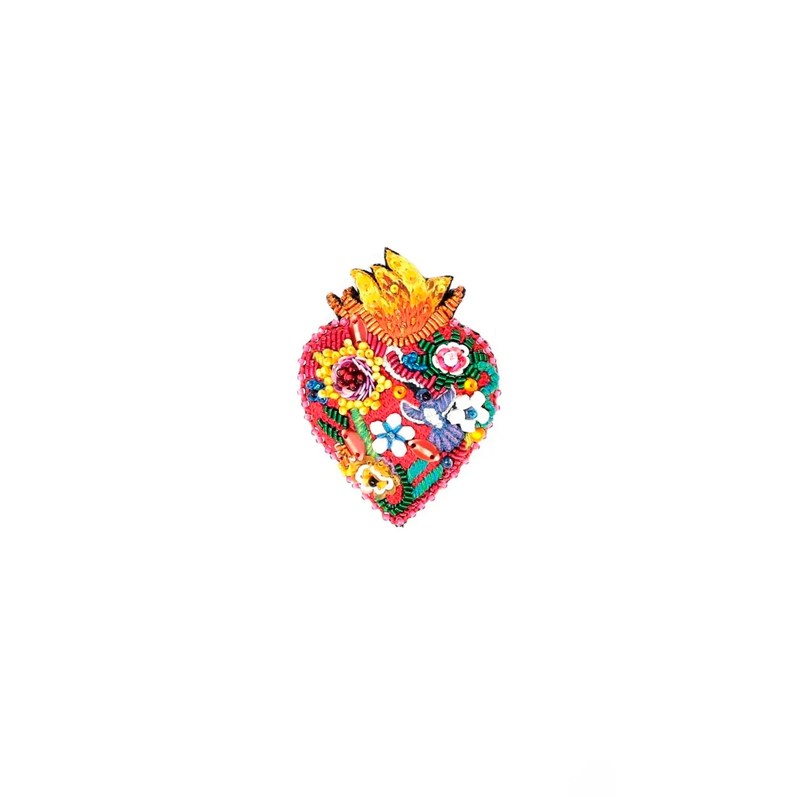 Brooch – Flaming Heart