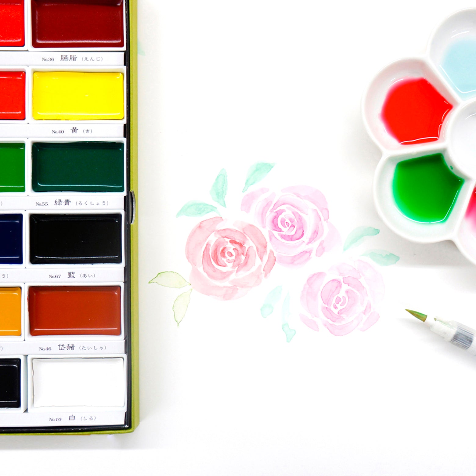 Watercolor 12 colors set