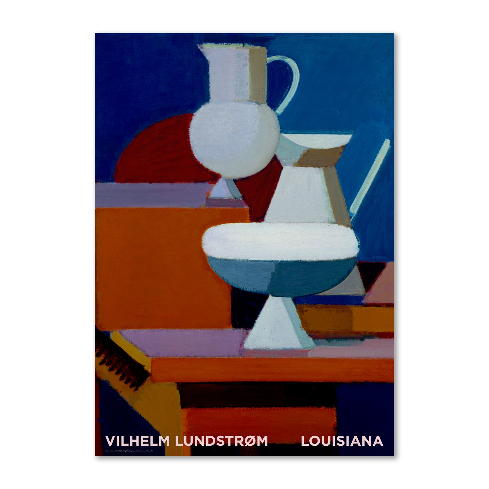 Vilhelm Lundstrøm Opstilling Med Hvide Kander 1934 Louisiana Plakat Louisiana Design Butik 2388