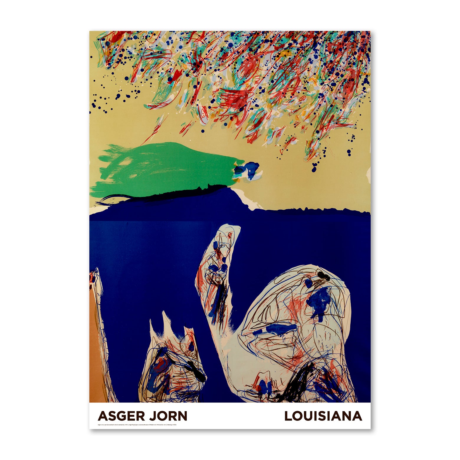 Asger Jorn - Les Deux Elements - plakat – Louisiana Design Butik