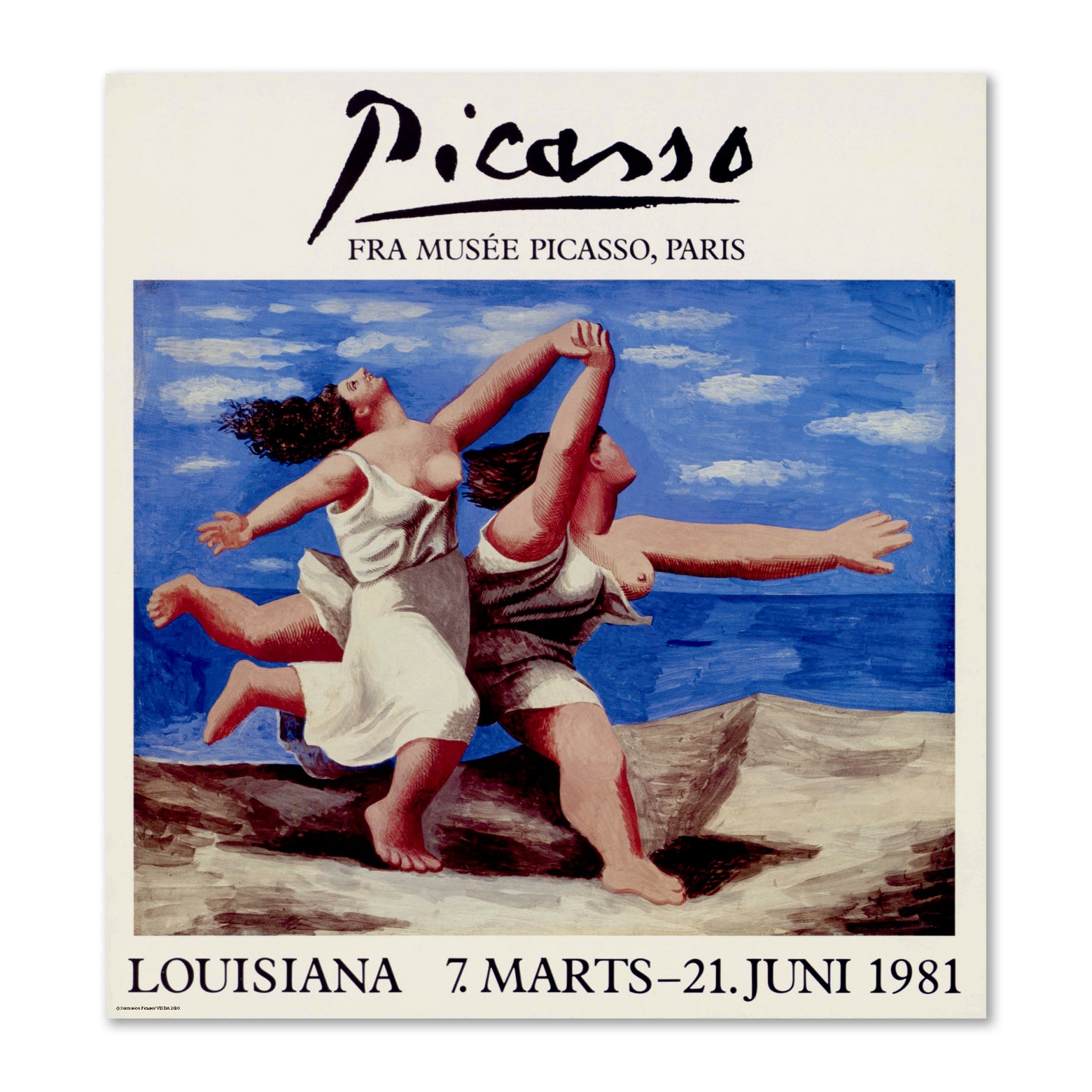 Forespørgsel Falde sammen ven Picasso – To kvinder løbende på stranden – Louisiana plakat – Louisiana  Design Butik