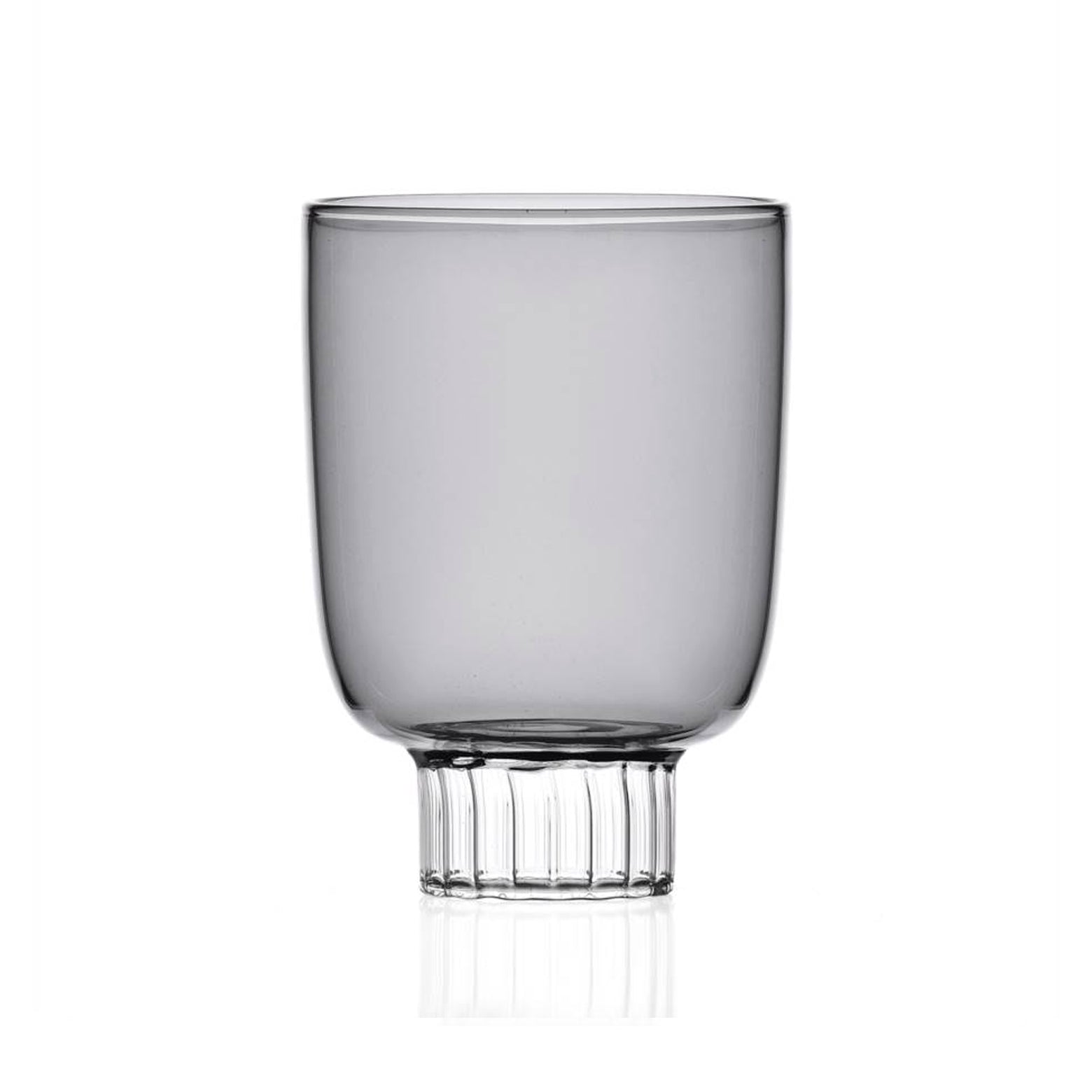 Glas på fod - grå