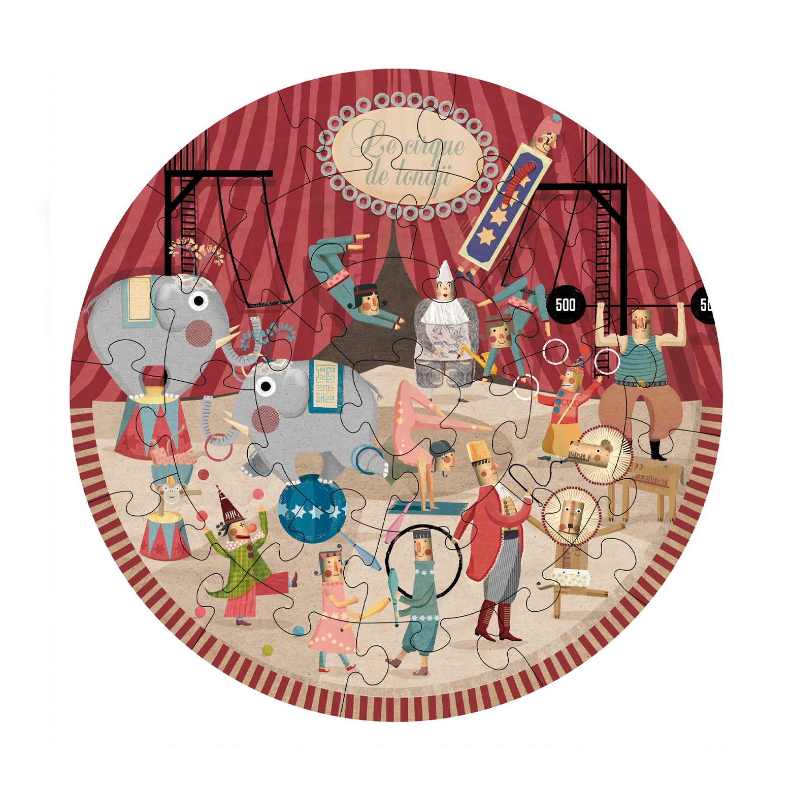 Round puzzle - circus