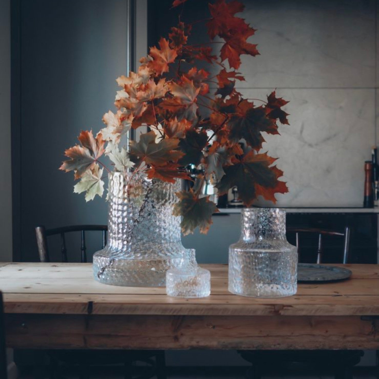 Column glass vase - small