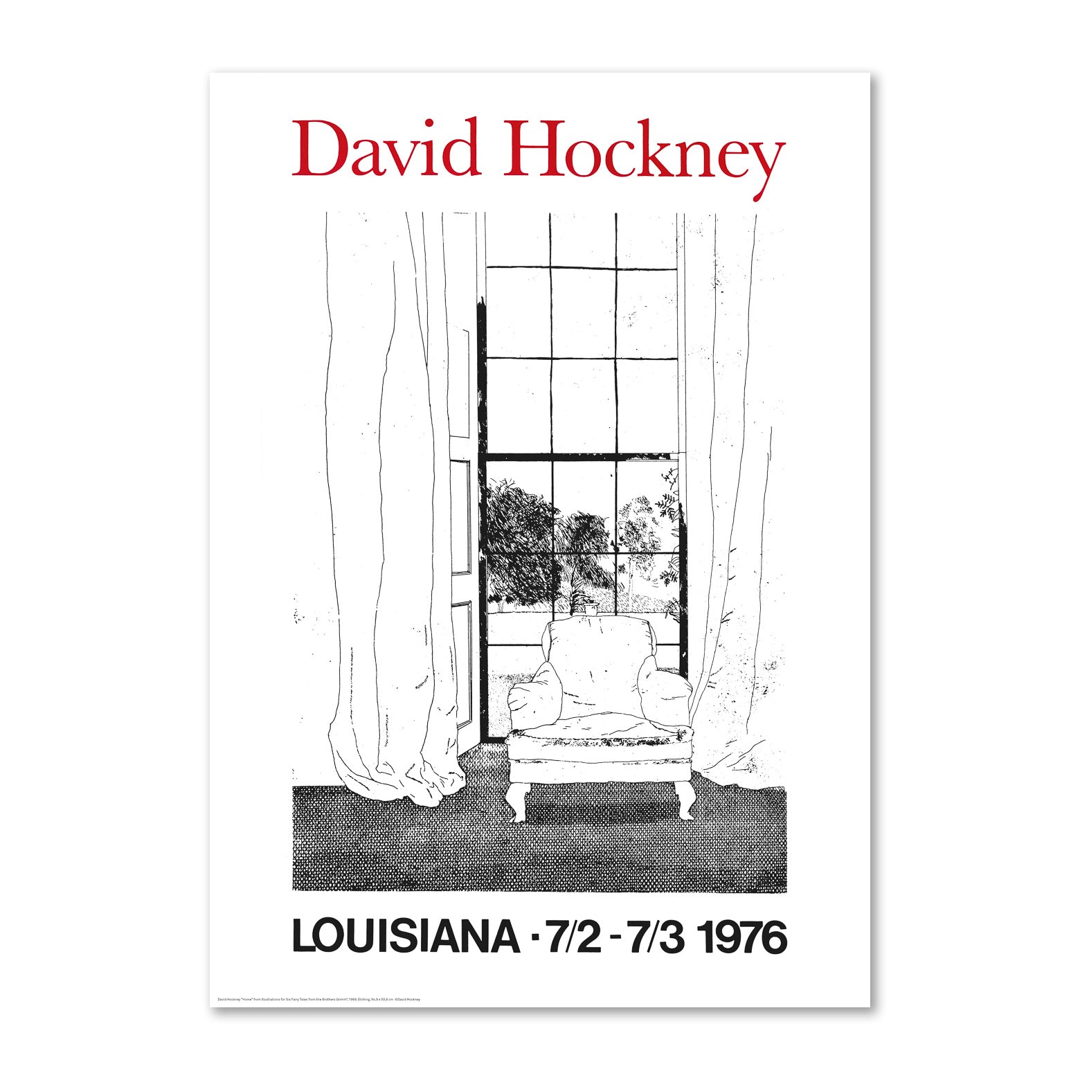 Jubilæumsplakat – David Hockney's Graphic Works (1976)