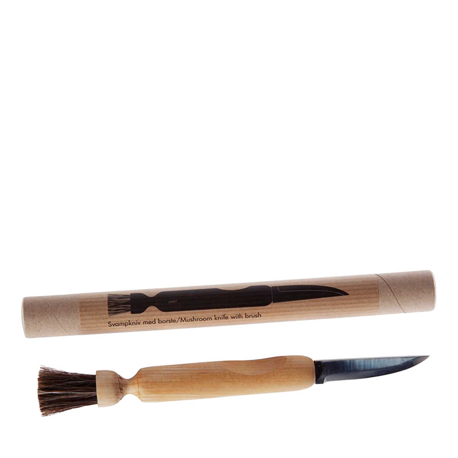 Mushroom knife with brush