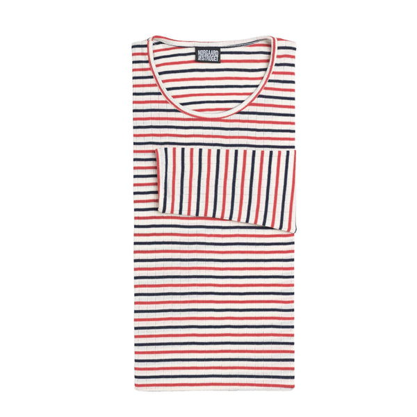 101 t-shirt tricolore – ecru/red/navy