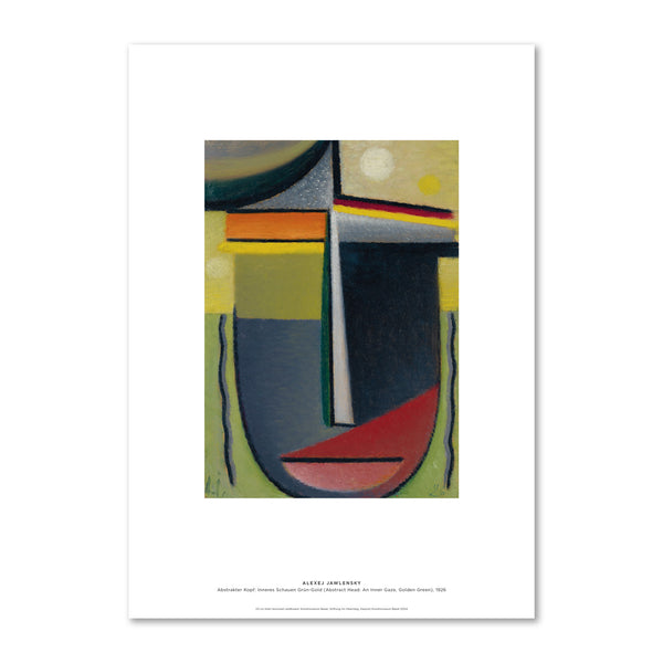 Abstract Kopf Inners Schauen Grün-Gold 1926