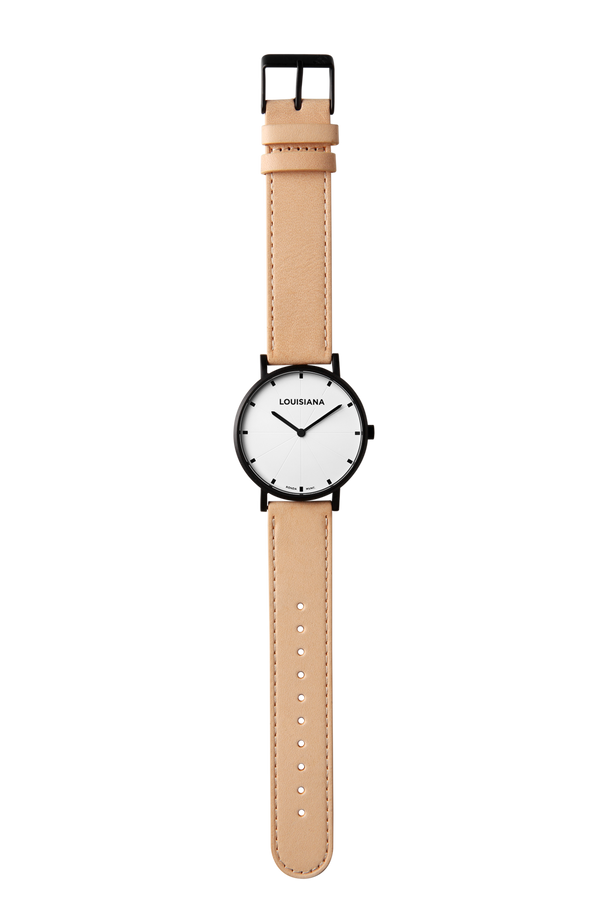 Larsen &amp; Eriksen watch strap NATURAL FLAT fits 37 mm dial