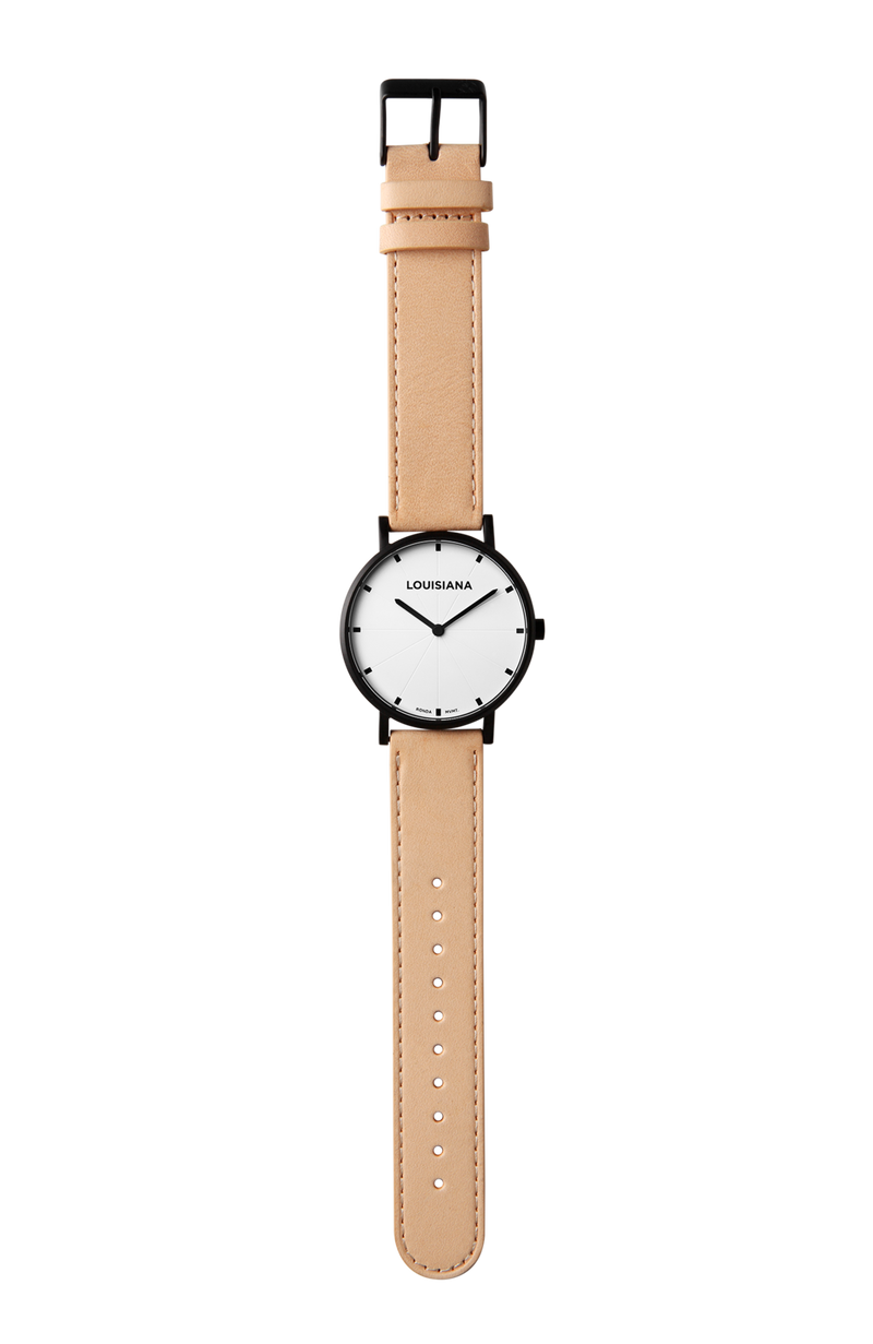 Larsen &amp; Eriksen watch strap NATURAL FLAT fits 37 mm dial
