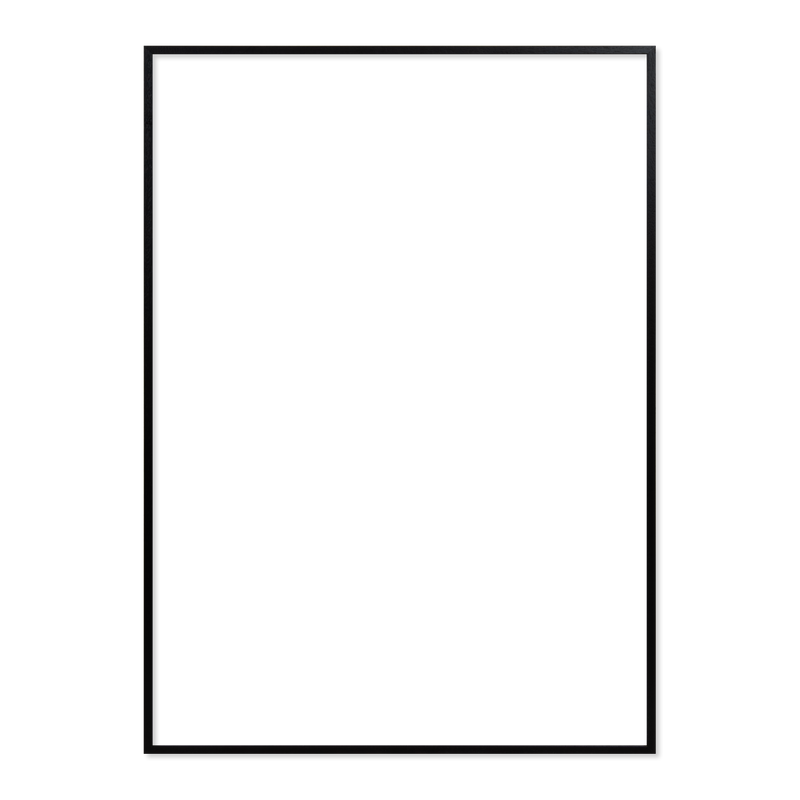 Ramme 70 x 100 cm – sort egetræ