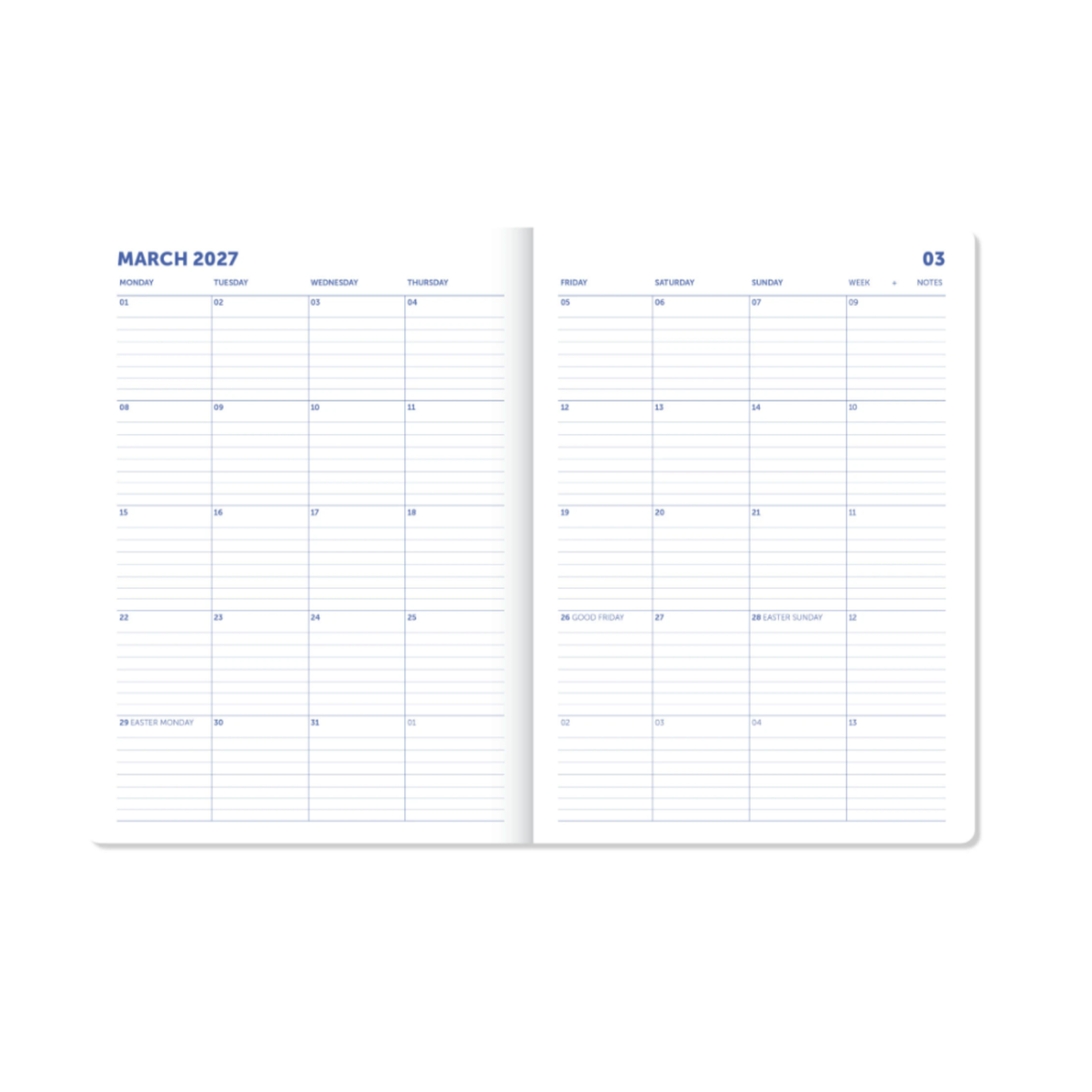 Monthly Journal Diary 2027 – 24 måneder