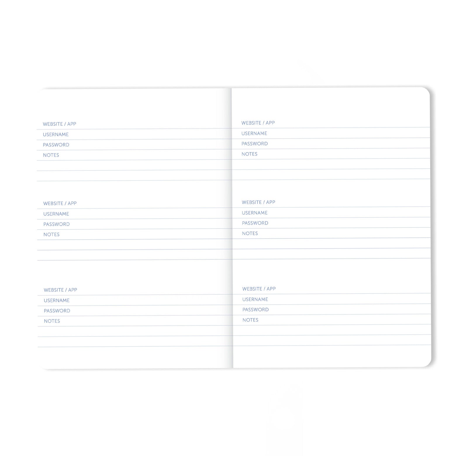 Notebook – Password Journal
