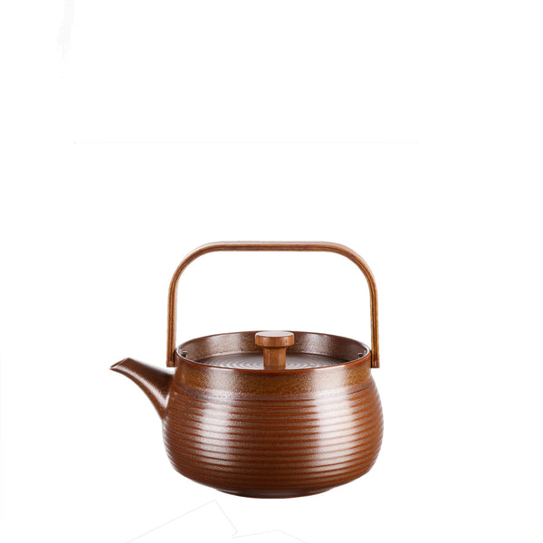 ASA teapot small with wooden handle, 17.4 x 14.2 cm, h. 15.6 cm, 0.6 l.
