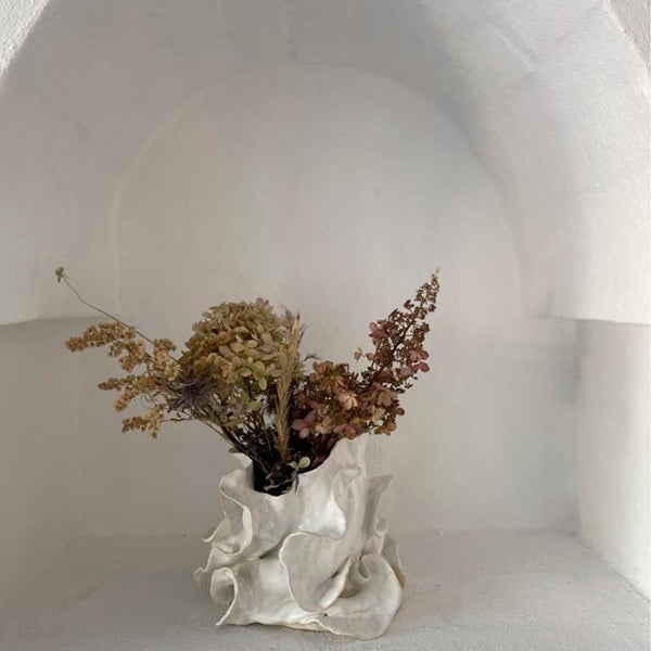 Vinge skulptur vase, abstrakt