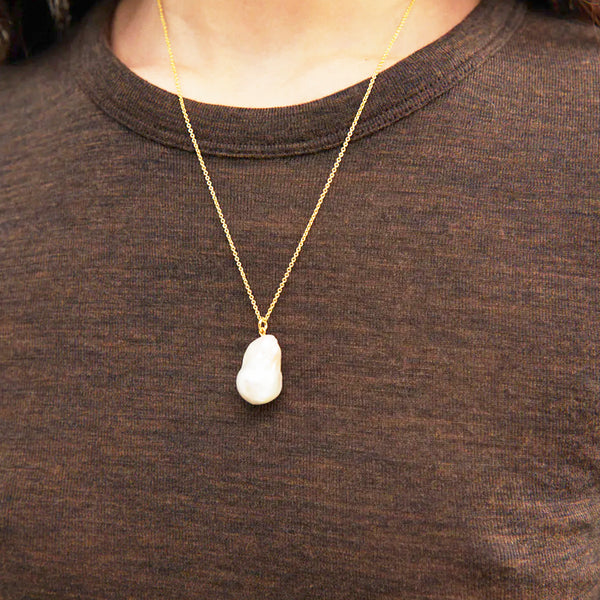 Barok halskæde med perle