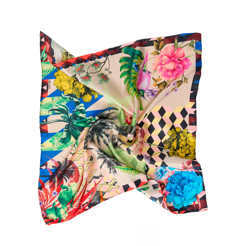 Silk scarf, Decoupage