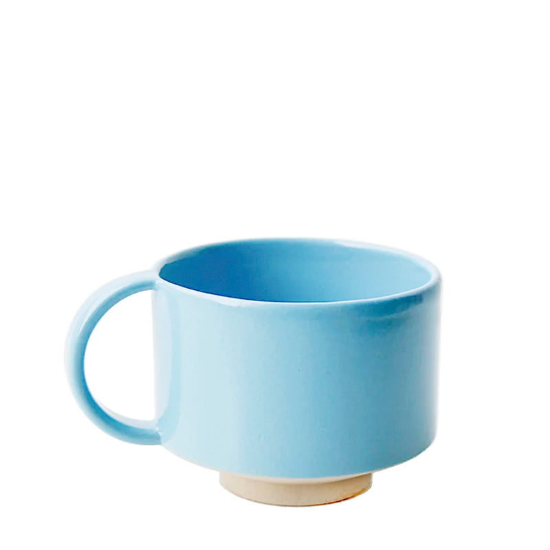 Cup w/handle - light blue
