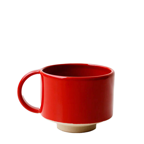 Cup w/handle - red