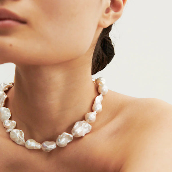 Barok halskæde med Tripple perler