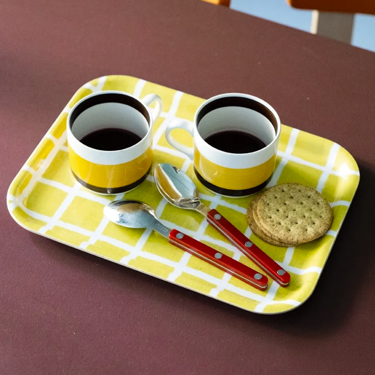 Bakke RUTIG SMALL af Fine little day i gul