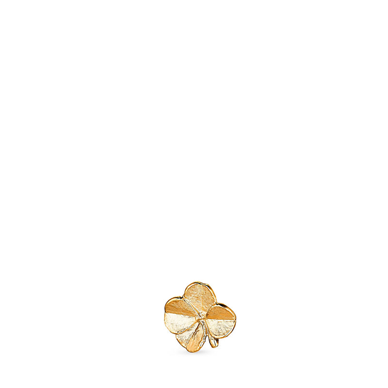 Four-leaf clover pin – gold-plated