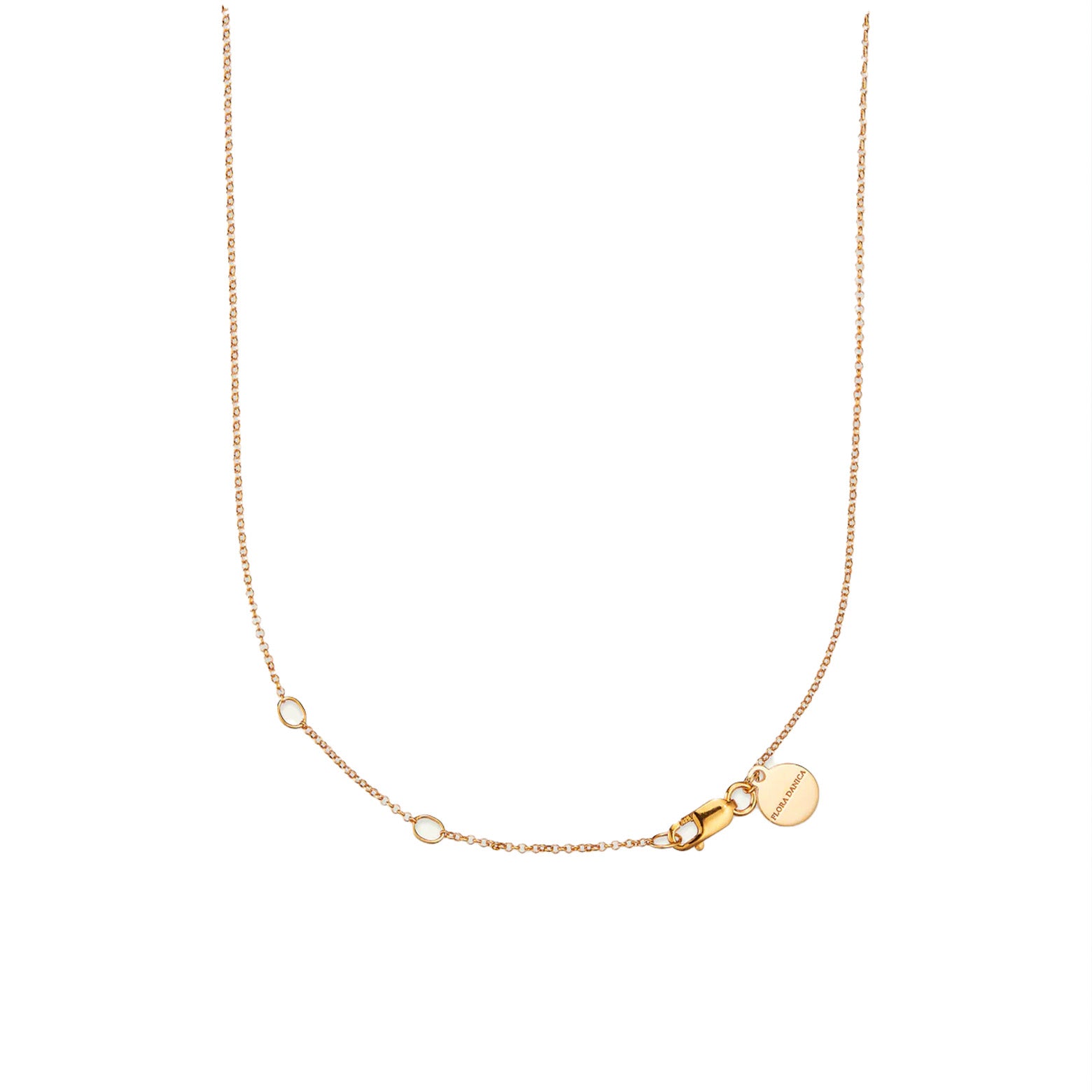Four-leaf clover necklace with five clovers – gold-plated silver