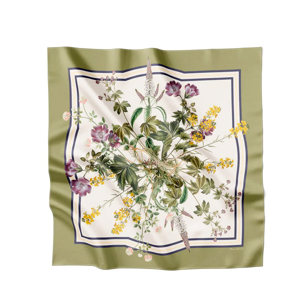 Flora Danica silk scarf - 90 x 90 cm