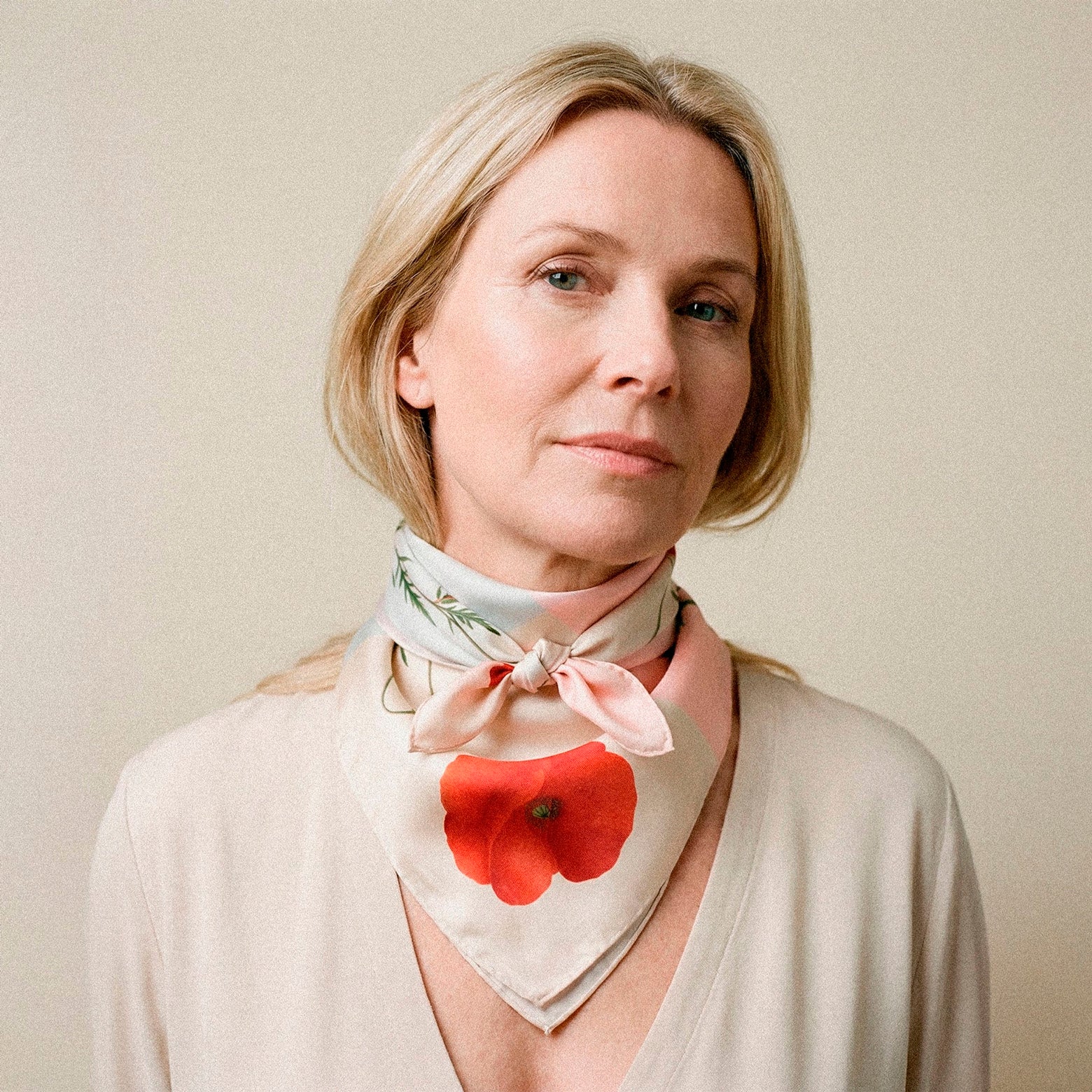 Silketørklæde fra Flora Danica 