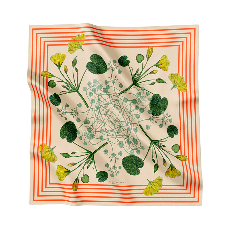 Flower field silk scarf