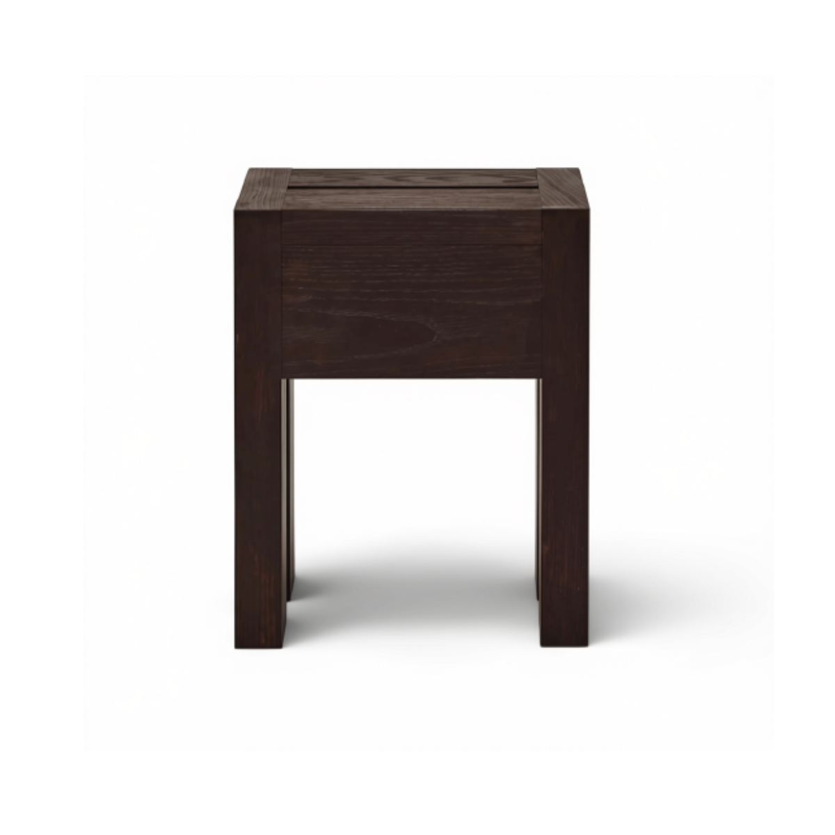 Monolith side table - dark brown ash