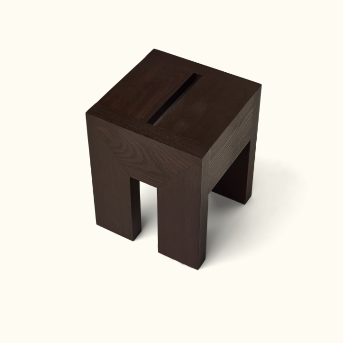 Monolith side table - dark brown ash