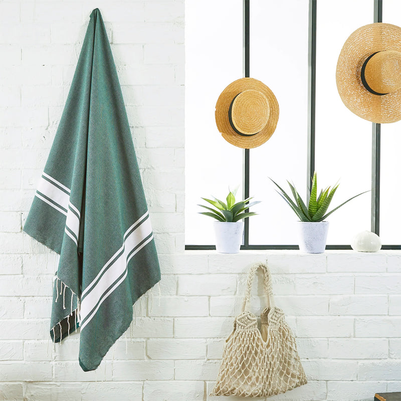 Towel plain weave – green