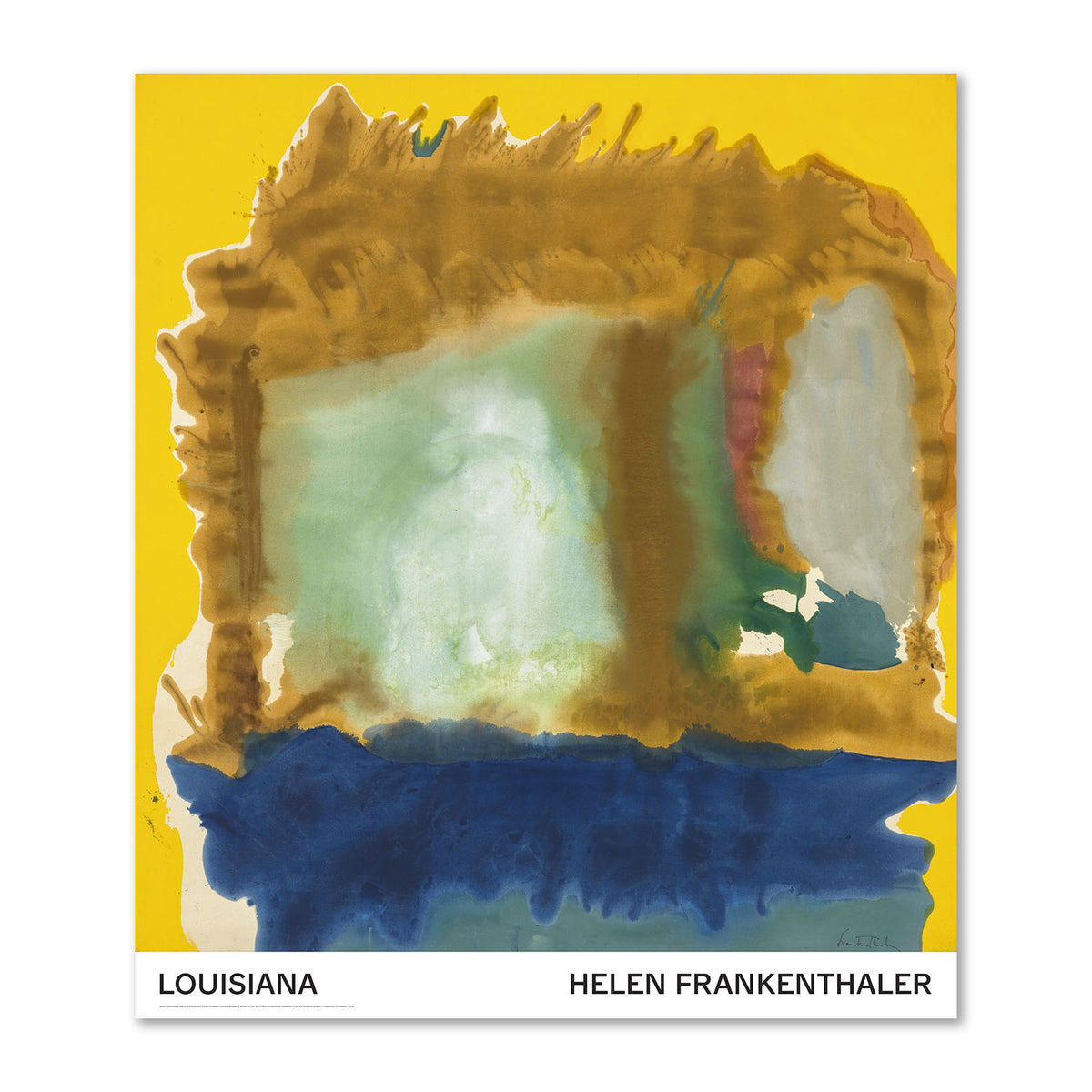 Louisiana-plakat med værket, Milkwood Arcade, 1963, af den amerikanske kunstner Helen Frankenthaler (1928-2011).