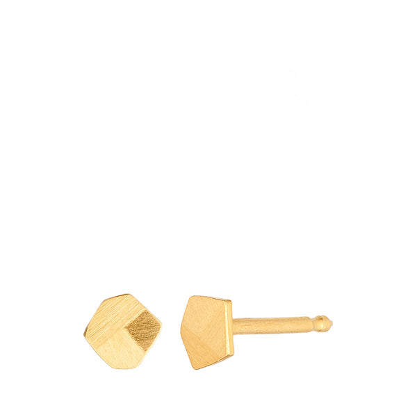 Earrings gold-plated silver small – Flake