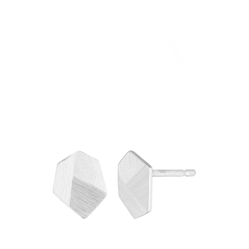 Sterling silver earrings - Flake medium