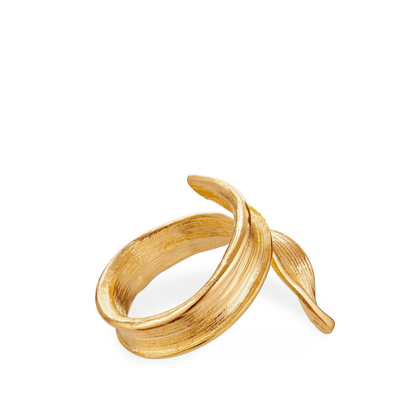 Grass Statement ring – gold-plated silver