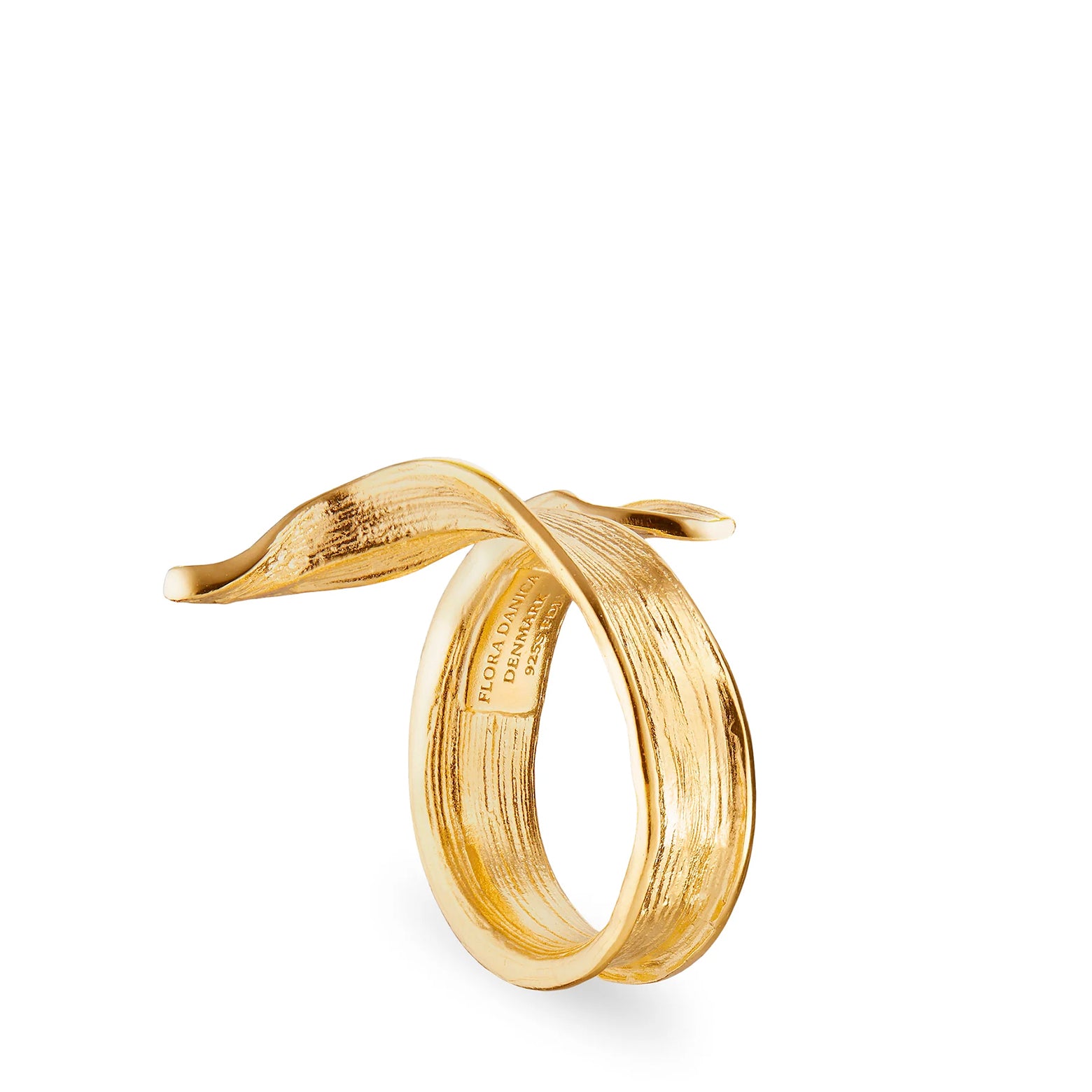 Grass Statement ring – gold-plated silver