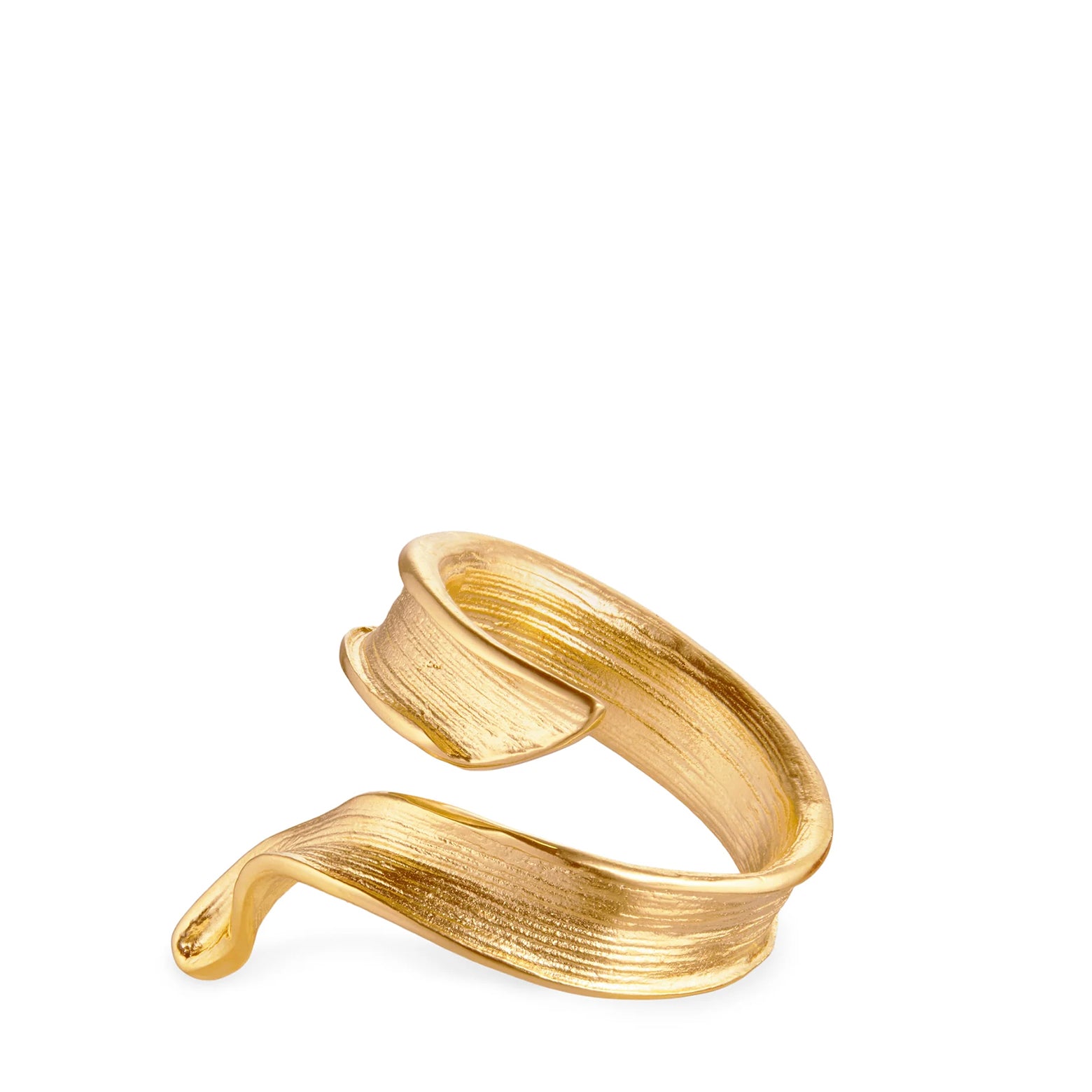 Grass Statement ring – gold-plated silver