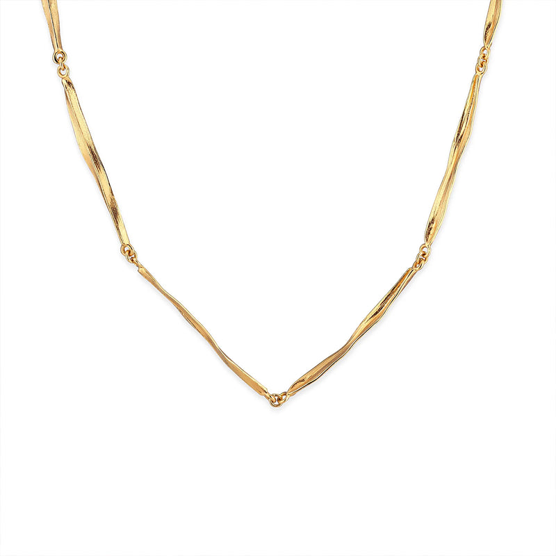Grass necklace - gold-plated