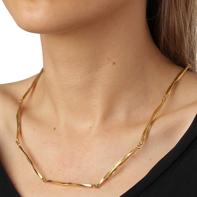 Grass necklace - gold-plated
