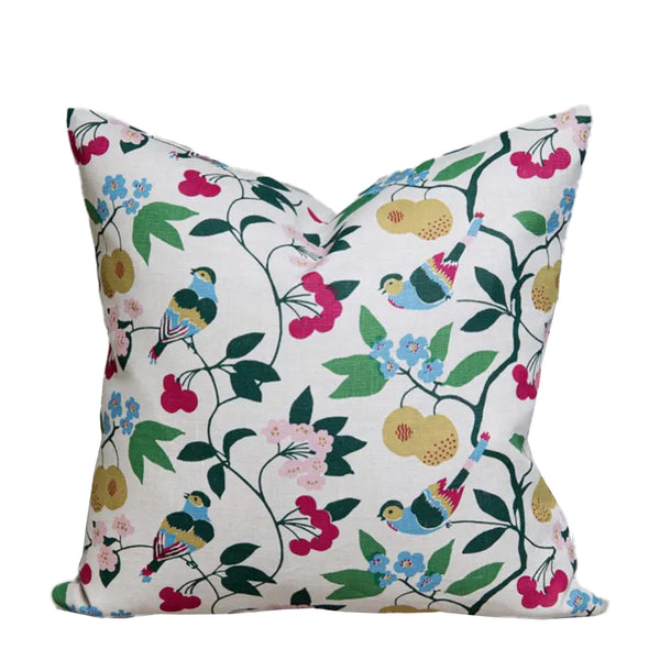 Pillow with cherry print