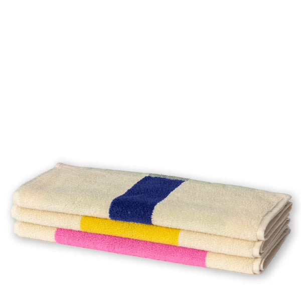 Håndklæder 3 stk – Pink - Brown - Royal Blue