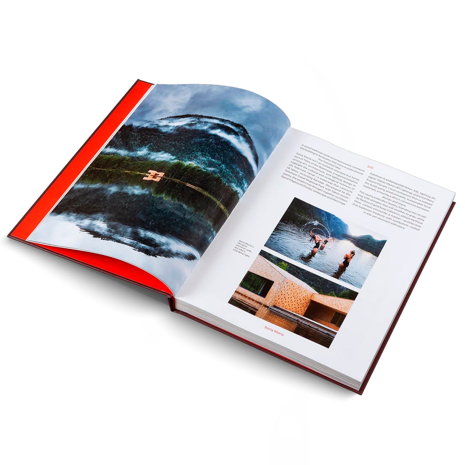 Opslået bog af Ridiculously Good-Looking Saunas - design- og fotobog om nogle af verdens mest markante, nutidige saunaer. Udgivet af Die Gestalten Verlag.